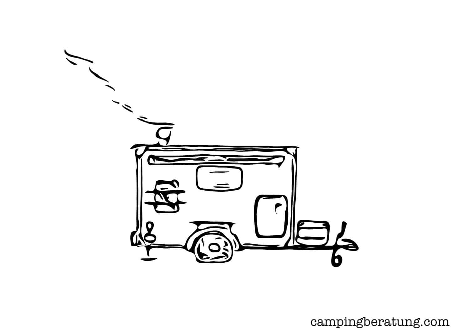 Anhänger Camper als Icon Zeichnung 3/9 Campern Welcher Camper passt zu dir?